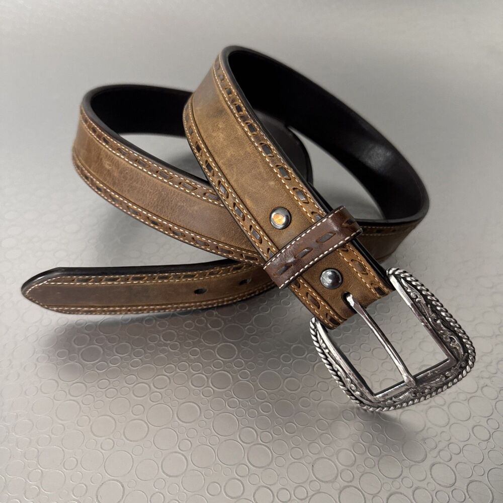 Ariat Scout Leather Western Belt 42 GripStrip 2007 Limited Edition Buckle 1.5”